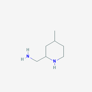 molecular formula C7H16N2 B12315438 rac-[(2R,4S)-4-methylpiperidin-2-yl]methanamine, cis 