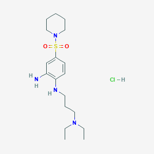 1-N-[3-(diethylamino)propyl]-4-(piperidine-1-sulfonyl)benzene-1,2-diamine hydrochloride