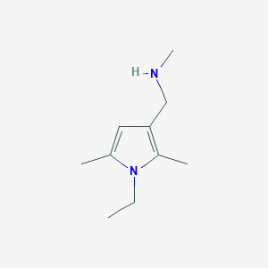 molecular formula C10H18N2 B12315451 [(1-ethyl-2,5-dimethyl-1H-pyrrol-3-yl)methyl](methyl)amine 