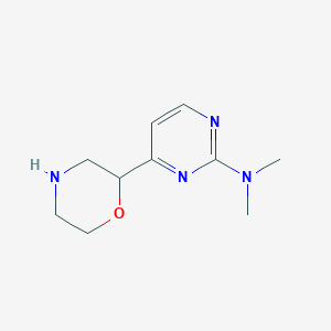 molecular formula C10H16N4O B12315489 N,N-dimethyl-4-(morpholin-2-yl)pyrimidin-2-amine 