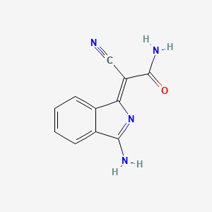 molecular formula C11H8N4O B12315504 2-(3-amino-1H-isoindol-1-ylidene)-2-cyanoacetamide 