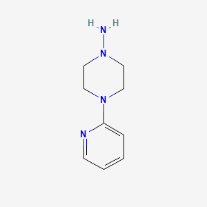 molecular formula C9H14N4 B12315507 4-(Pyridin-2-yl)piperazin-1-amine 