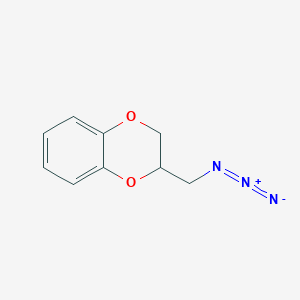 molecular formula C9H9N3O2 B12315541 2-(Azidomethyl)-2,3-dihydro-1,4-benzodioxine 