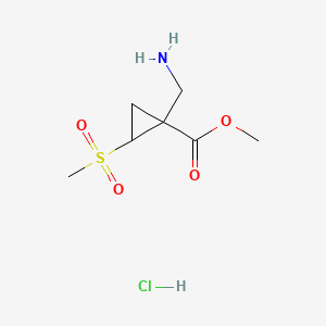 rac-methyl (1R,2R)-1-(aminomethyl)-2-methanesulfonylcyclopropane-1-carboxylate hydrochloride