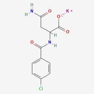 Potassium 3-carbamoyl-2-[(4-chlorophenyl)formamido]propanoate