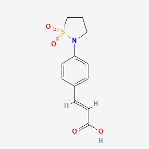 molecular formula C12H13NO4S B12315585 (2E)-3-[4-(1,1-dioxidoisothiazolidin-2-yl)phenyl]acrylic acid 