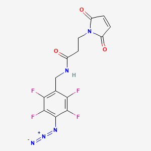 molecular formula C14H9F4N5O3 B1231559 N-(4-偶氮-2,3,5,6-四氟苯基)-3-马来酰亚胺丙酰胺 CAS No. 139428-48-1