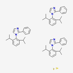 molecular formula C63H72IrN6+3 B12315594 Tris[1-(2,6-diisopropylphenyl)-2-phenyl-1H-imidazole]iridium(III) 