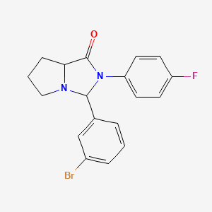3-(3-bromophenyl)-2-(4-fluorophenyl)-5,6,7,7a-tetrahydro-3H-pyrrolo[1,2-c]imidazol-1-one