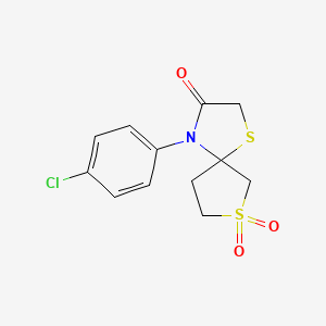 4-(4-Chlorophenyl)-1,7lambda6-dithia-4-azaspiro[4.4]nonane-3,7,7-trione