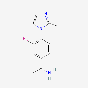 1-[3-fluoro-4-(2-methyl-1H-imidazol-1-yl)phenyl]ethan-1-amine