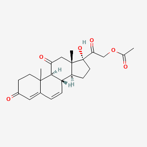 molecular formula C23H28O6 B12315671 21-(Acetyloxy)-17-hydroxy-pregna-4,6-diene-3,11,20-trione 