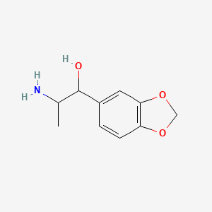 molecular formula C10H13NO3 B12315675 2-Amino-1-(2H-1,3-benzodioxol-5-yl)propan-1-ol 