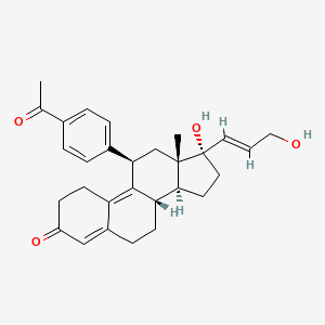 (8S,11R,13S,14S,17S)-11-(4-acetylphenyl)-17-hydroxy-17-[(E)-3-hydroxyprop-1-enyl]-13-methyl-1,2,6,7,8,11,12,14,15,16-decahydrocyclopenta[a]phenanthren-3-one