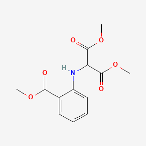 molecular formula C13H15NO6 B12315770 1,3-Dimethyl 2-{[2-(methoxycarbonyl)phenyl]amino}propanedioate 