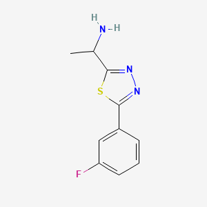 1-[5-(3-Fluorophenyl)-1,3,4-thiadiazol-2-yl]ethan-1-amine