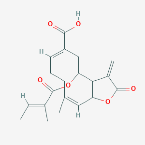 (6E,10Z)-10-methyl-4-[(E)-2-methylbut-2-enoyl]oxy-3-methylidene-2-oxo-3a,4,5,8,9,11a-hexahydrocyclodeca[b]furan-6-carboxylic acid