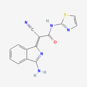 molecular formula C14H9N5OS B12315841 (2Z)-2-(3-amino-1H-isoindol-1-ylidene)-2-cyano-N-1,3-thiazol-2-ylacetamide 