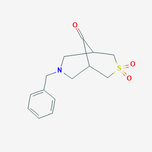 molecular formula C14H17NO3S B12315876 7-Benzyl-3-thia-7-azabicyclo[3.3.1]nonan-9-one 3,3-dioxide 