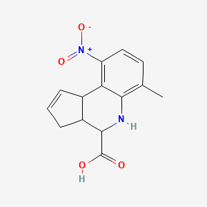 molecular formula C14H14N2O4 B12315882 (3aR,4S,9bS)-6-methyl-9-nitro-3a,4,5,9b-tetrahydro-3H-cyclopenta[c]quinoline-4-carboxylic acid 