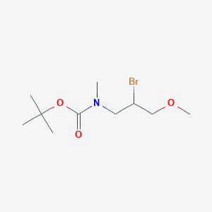 molecular formula C10H20BrNO3 B12315891 tert-butyl N-(2-bromo-3-methoxypropyl)-N-methylcarbamate 