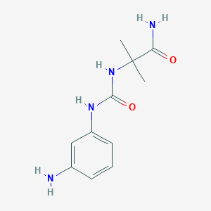 molecular formula C11H16N4O2 B12315893 2-{[(3-Aminophenyl)carbamoyl]amino}-2-methylpropanamide 