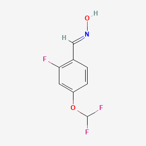 molecular formula C8H6F3NO2 B12315904 (NE)-N-[[4-(difluoromethoxy)-2-fluorophenyl]methylidene]hydroxylamine 