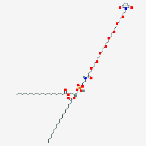 [(2R)-2,3-bis(octadecanoyloxy)propoxy]({2-[1-(2,5-dioxo-2,5-dihydro-1H-pyrrol-1-yl)-3,6,9,12,15,18,21,24-octaoxaheptacosan-27-amido]ethoxy})phosphinic acid