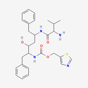 Thiazol-5-ylmethyl-[(1S,2S,4S)-4-[[(2S)-2-amino-3-methylbutanoyl]amino]-1-benzyl-2-hydroxy-5-phenylpentyl]-carbamate