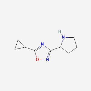 5-Cyclopropyl-3-(pyrrolidin-2-yl)-1,2,4-oxadiazole