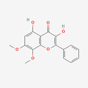 molecular formula C17H14O6 B1231603 3,5-二羟基-7,8-二甲氧基黄酮 CAS No. 22399-73-1