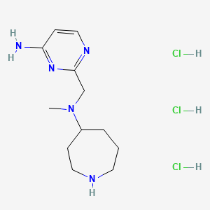 N-[(4-aminopyrimidin-2-yl)methyl]-N-methylazepan-4-amine trihydrochloride