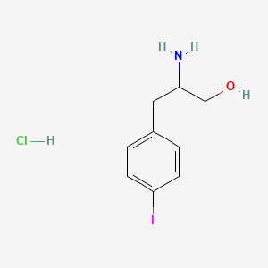 molecular formula C9H13ClINO B12316081 2-Amino-3-(4-iodophenyl)propan-1-ol hydrochloride 