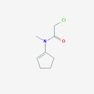 molecular formula C8H12ClNO B12316087 2-chloro-N-(cyclopent-1-en-1-yl)-N-methylacetamide 