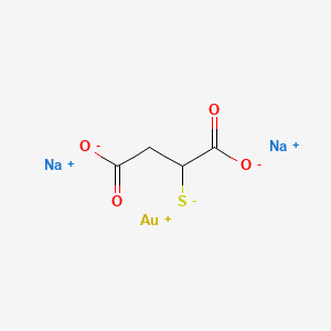 molecular formula C4H3AuNa2O4S B1231609 二钠硫代苹果酸金 CAS No. 74916-57-7