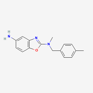 2-N-Methyl-2-N-[(4-methylphenyl)methyl]-1,3-benzoxazole-2,5-diamine