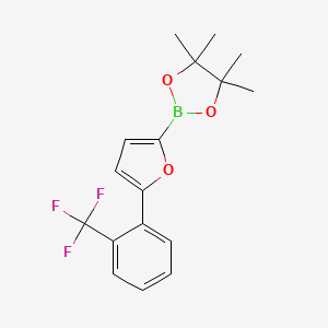 4,4,5,5-Tetramethyl-2-{5-[2-(trifluoromethyl)phenyl]furan-2-YL}-1,3,2-dioxaborolane