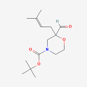 Tert-butyl 2-formyl-2-(3-methylbut-2-en-1-yl)morpholine-4-carboxylate