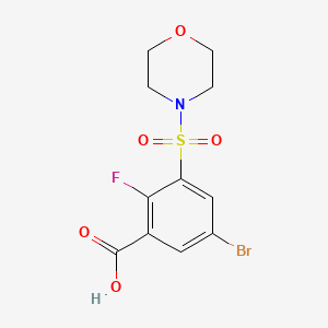 5-Bromo-2-fluoro-3-(morpholine-4-sulfonyl)benzoic acid