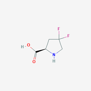 molecular formula C5H7F2NO2 B12316121 (R)-4,4-Difluoropyrrolidine-2-carboxylic acid 