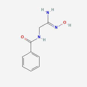 molecular formula C9H11N3O2 B12316125 N-[(N'-hydroxycarbamimidoyl)methyl]benzamide 