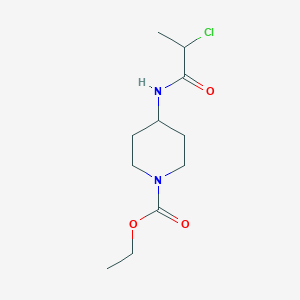 molecular formula C11H19ClN2O3 B12316131 Ethyl 4-(2-chloropropanamido)piperidine-1-carboxylate 