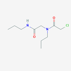 molecular formula C10H19ClN2O2 B12316136 2-chloro-N-propyl-N-[(propylcarbamoyl)methyl]acetamide 