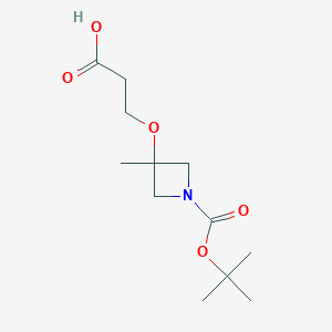 3-({1-[(Tert-butoxy)carbonyl]-3-methylazetidin-3-yl}oxy)propanoic acid