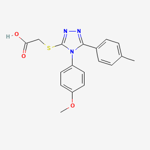 2-{[4-(4-methoxyphenyl)-5-(4-methylphenyl)-4H-1,2,4-triazol-3-yl]sulfanyl}acetic acid