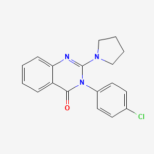 molecular formula C18H16ClN3O B1231619 3-(4-Chlorophenyl)-2-(1-pyrrolidinyl)-4-quinazolinone 