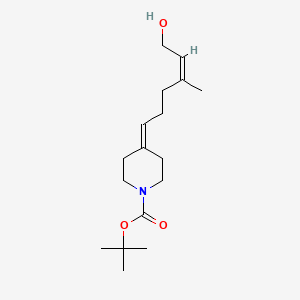 tert-butyl (Z)-4-(6-hydroxy-4-methylhex-4-en-1-ylidene)piperidine-1-carboxylate