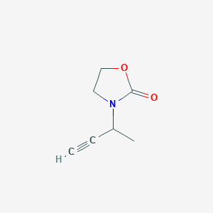 molecular formula C7H9NO2 B12316197 3-(But-3-yn-2-yl)-1,3-oxazolidin-2-one 