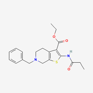 2-(1-oxopropylamino)-6-(phenylmethyl)-5,7-dihydro-4H-thieno[2,3-c]pyridine-3-carboxylic acid ethyl ester
