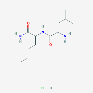 2-[(2-Amino-4-methylpentanoyl)amino]hexanamide;hydrochloride